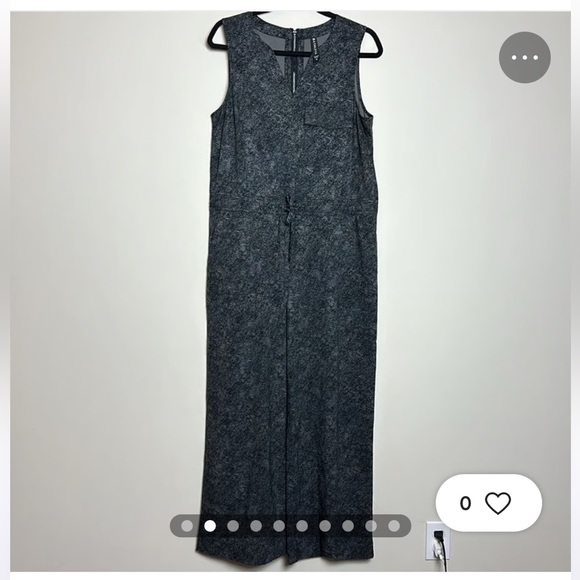 Athleta Black Gray viper printed Topanga Jumpsuit Size XXXL - Picture 2 of 11
